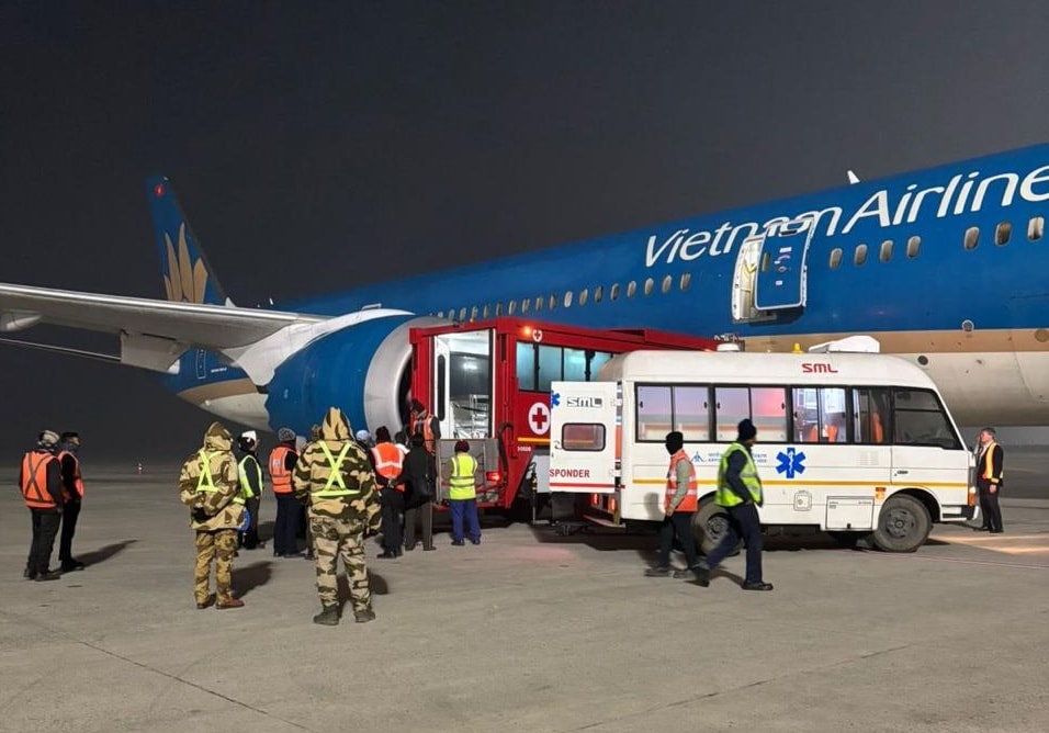 Máy bay Vietnam Airlines tại sân bay Kolkata
