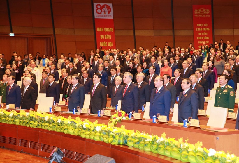 Participants in the ceremony marking the 80th anniversary of the first General Election to elect the Vietnamese NA (January 6, 1946–2026) in Hanoi on January 6, 2025 (Photo: VNA)