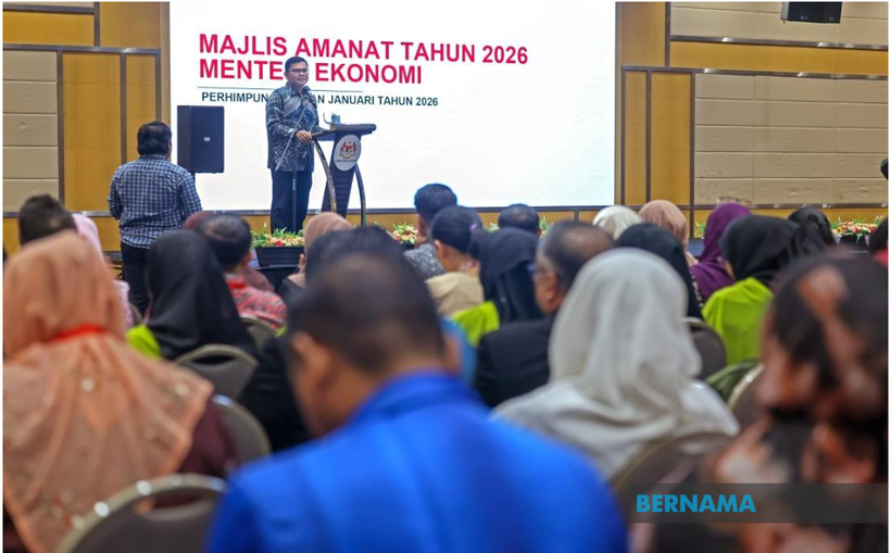 Malaysian Minister of Economy Akmal Nasrullah Nasir speaks at the Economy Minister Mandate 2026 on January 8. (Photo: Bernama)