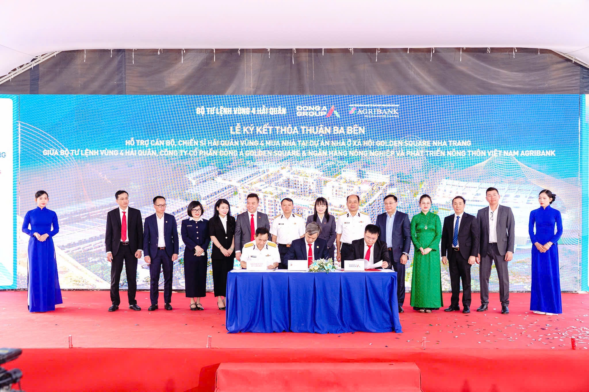 Ký kết thỏa thuận giữa Agribank Chi nhánh Khánh Hòa và Chủ đầu tư về tài trợ người mua nhà ở xã hội Dự án