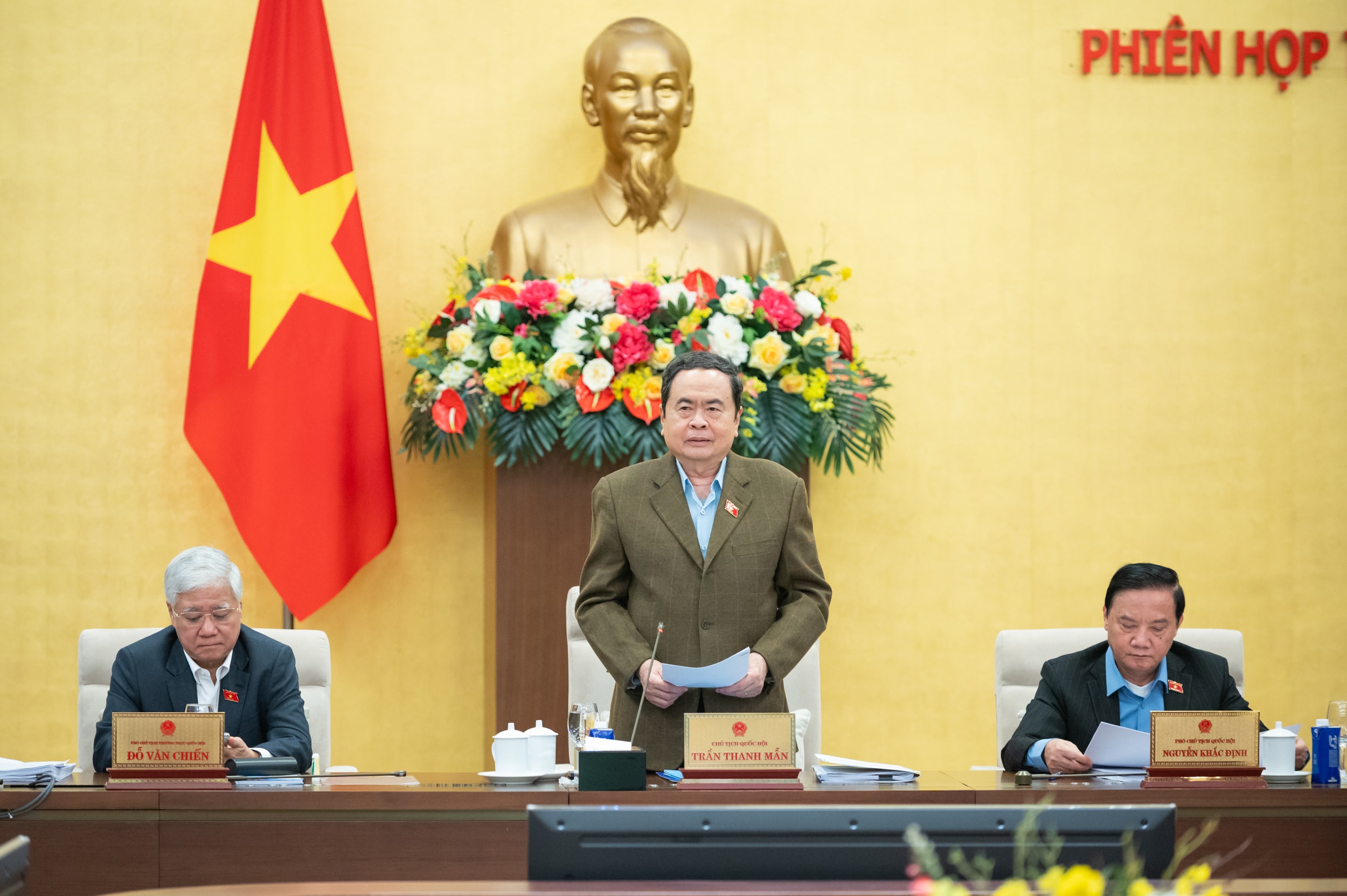 Chủ tịch Quốc hội Trần Thanh Mẫn phát biểu khai mạc phiên họp