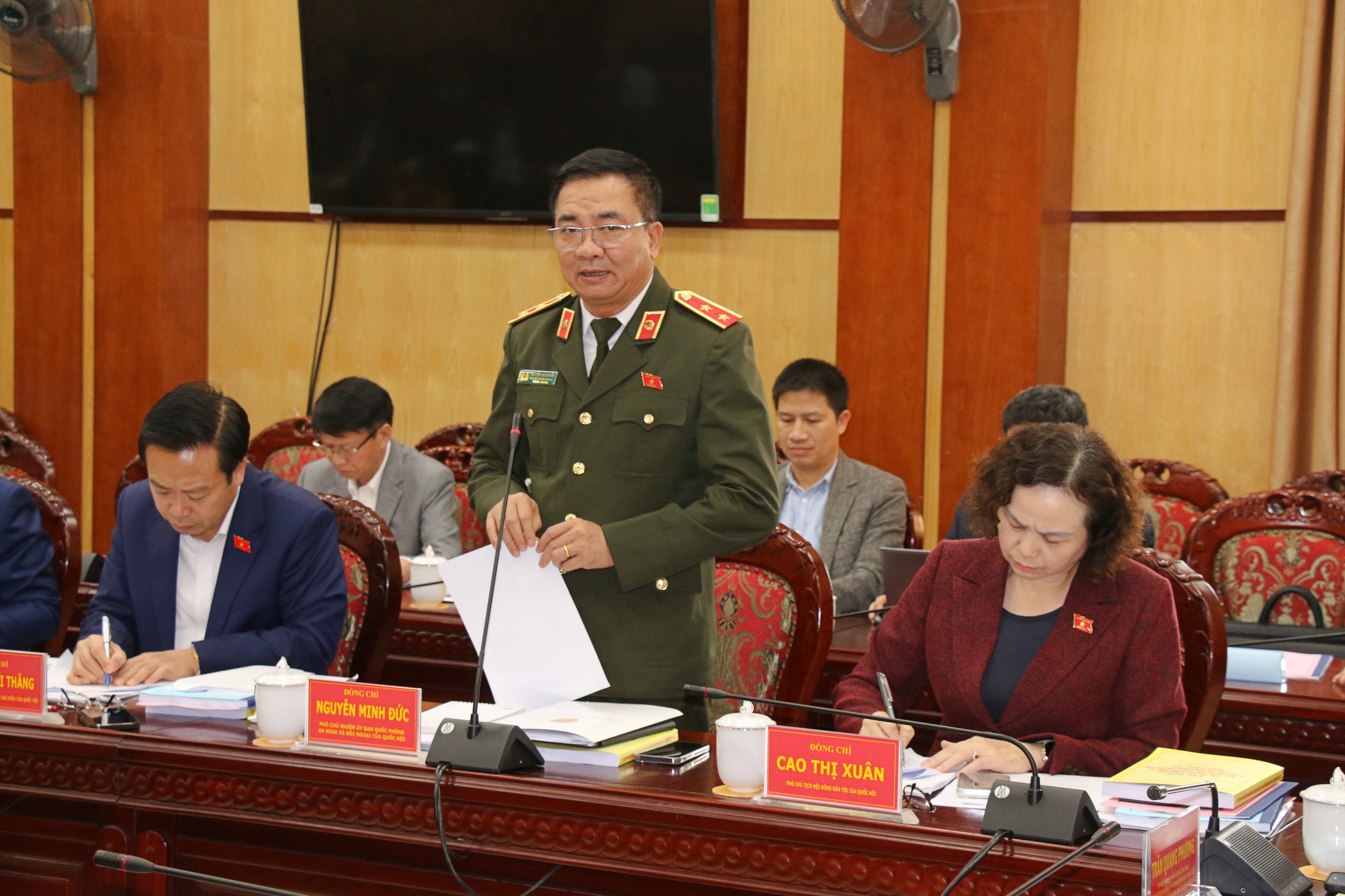 Phó Chủ nhiệm Ủy ban Quốc phòng, An ninh và Đối ngoại Nguyễn Minh Đức phát biểu