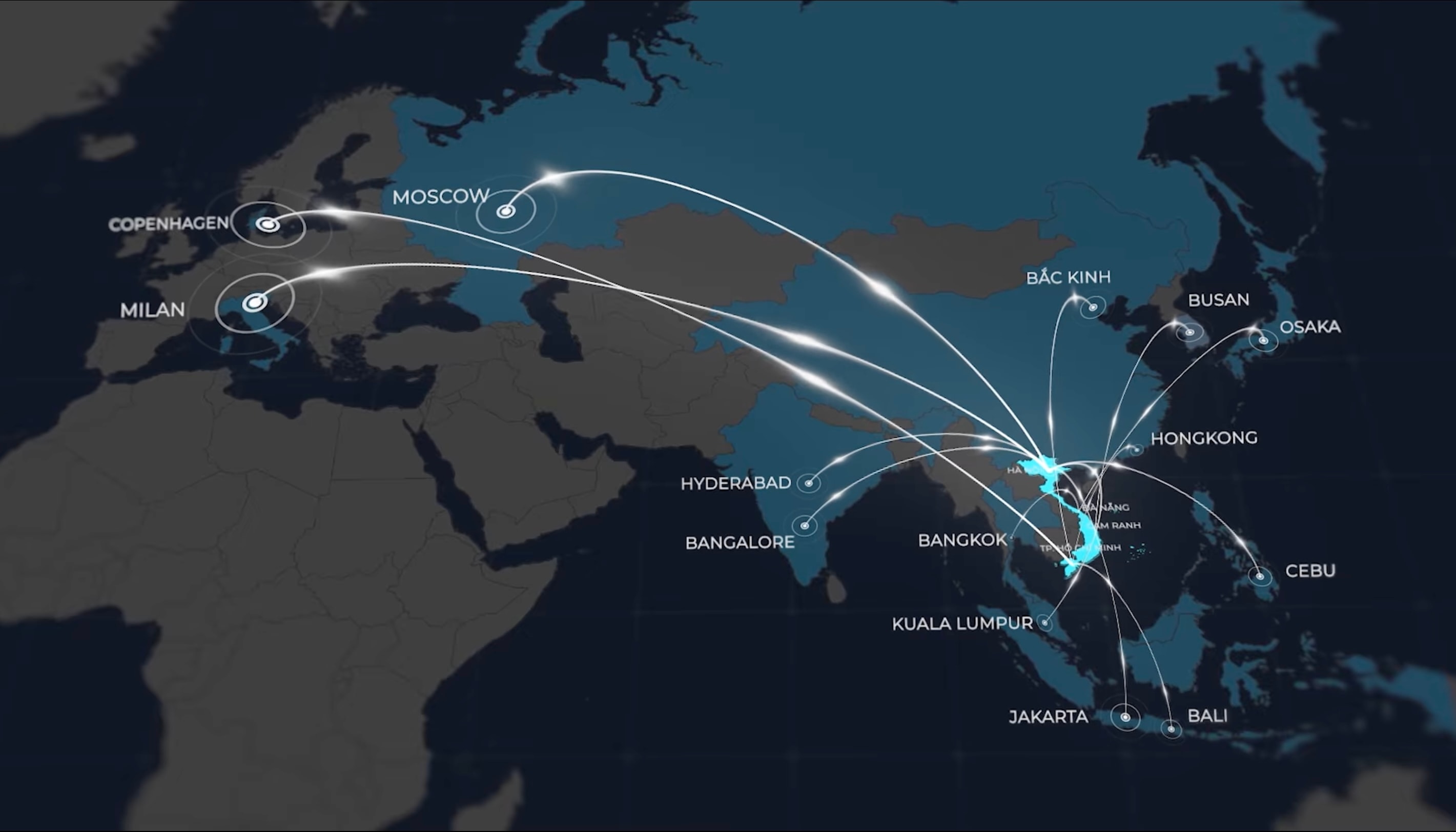 2. Im Jahr 2025 nahm Vietnam Airlines 14 neue internationale Strecken wieder auf und eröffnete diese – eine Rekordzahl an neuen Strecken in einem einzigen Jahr.