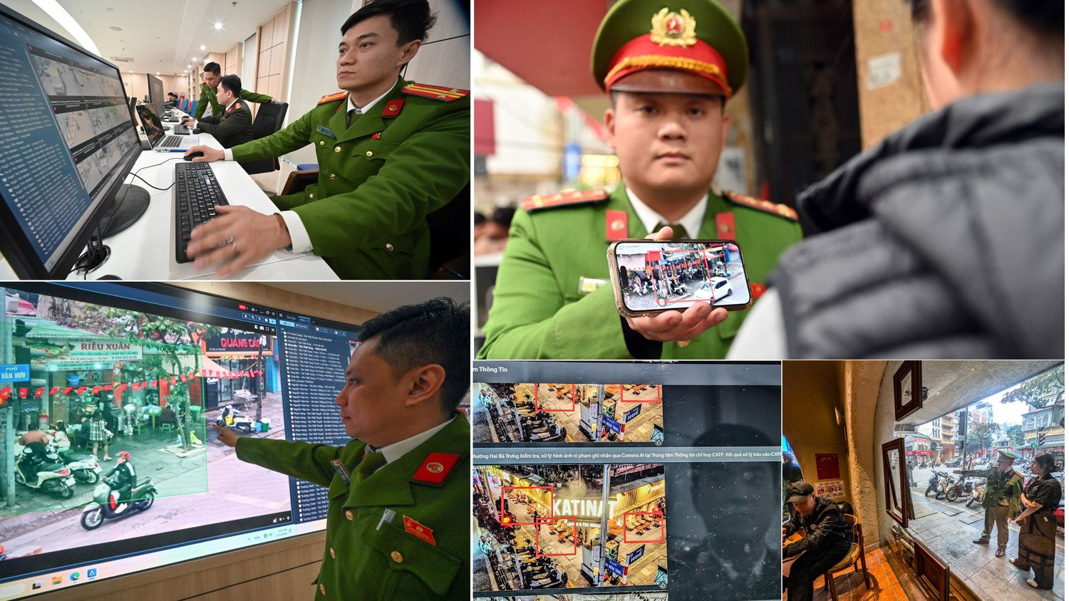 Cận cảnh quy trình phạt nguội vi phạm trật tự đô thị của Công an Hà Nội: 