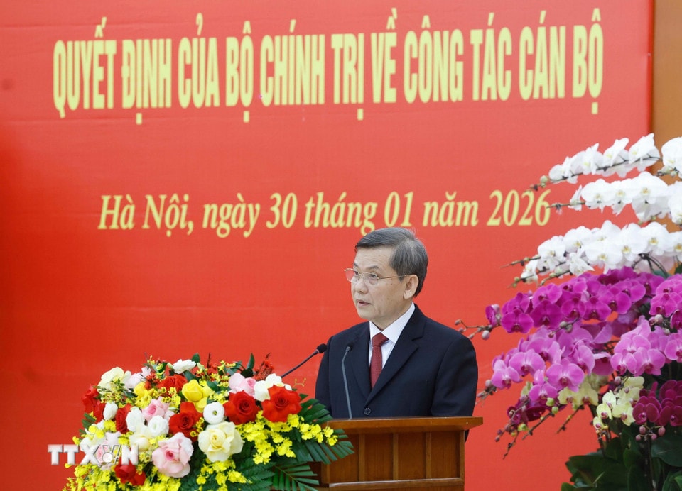 Đồng chí Lê Minh Trí phát biểu. (Ảnh: Thống Nhất/TTXVN)