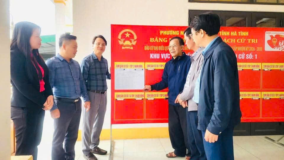 Phường Nam hồng lĩnh, tỉnh hà tĩnh hoàn thành việc lập và niêm yết danh sách cử tri