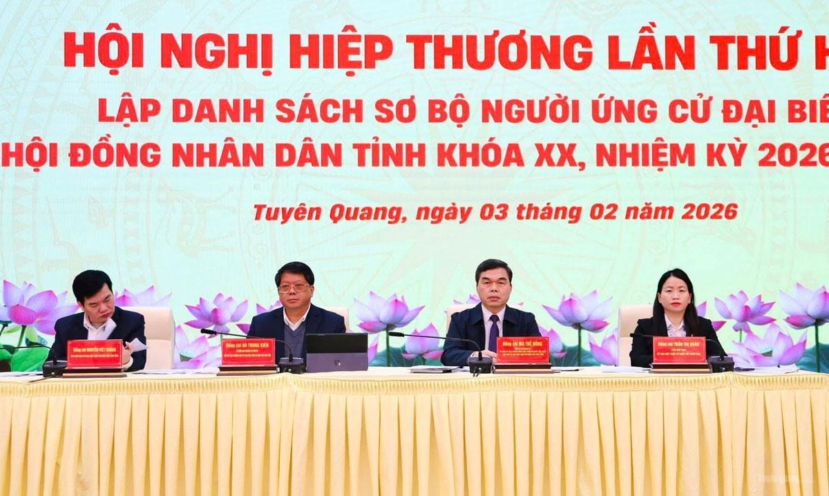 Comrade Ma The Hong, Deputy Secretary of the Provincial Party Committee and Chairman of the Vietnam Fatherland Front Committee of the province, presided over the second consultative meeting.
