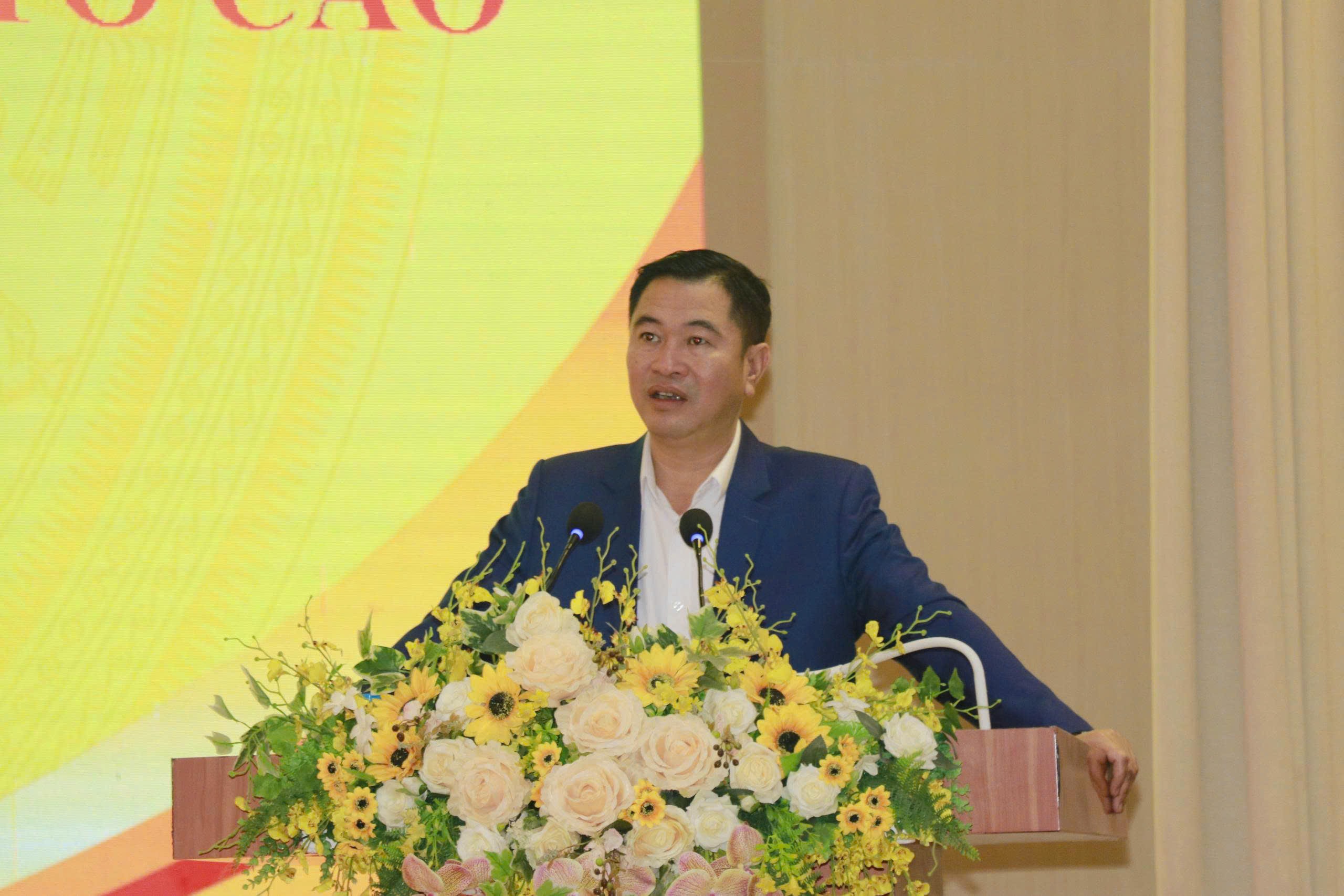 Chánh Thanh tra tỉnh Lào Cai Nguyễn Trung Triều phát biểu.