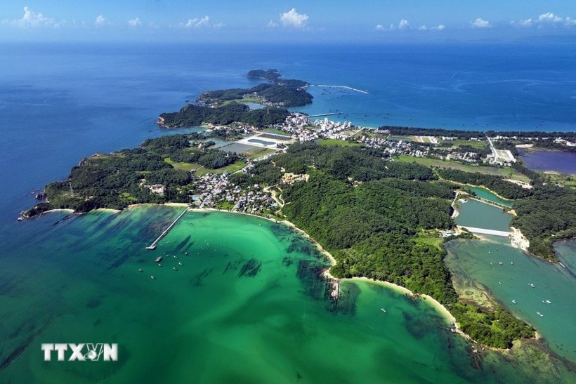 Aerial view of Co To Island. (Photo: VNA)