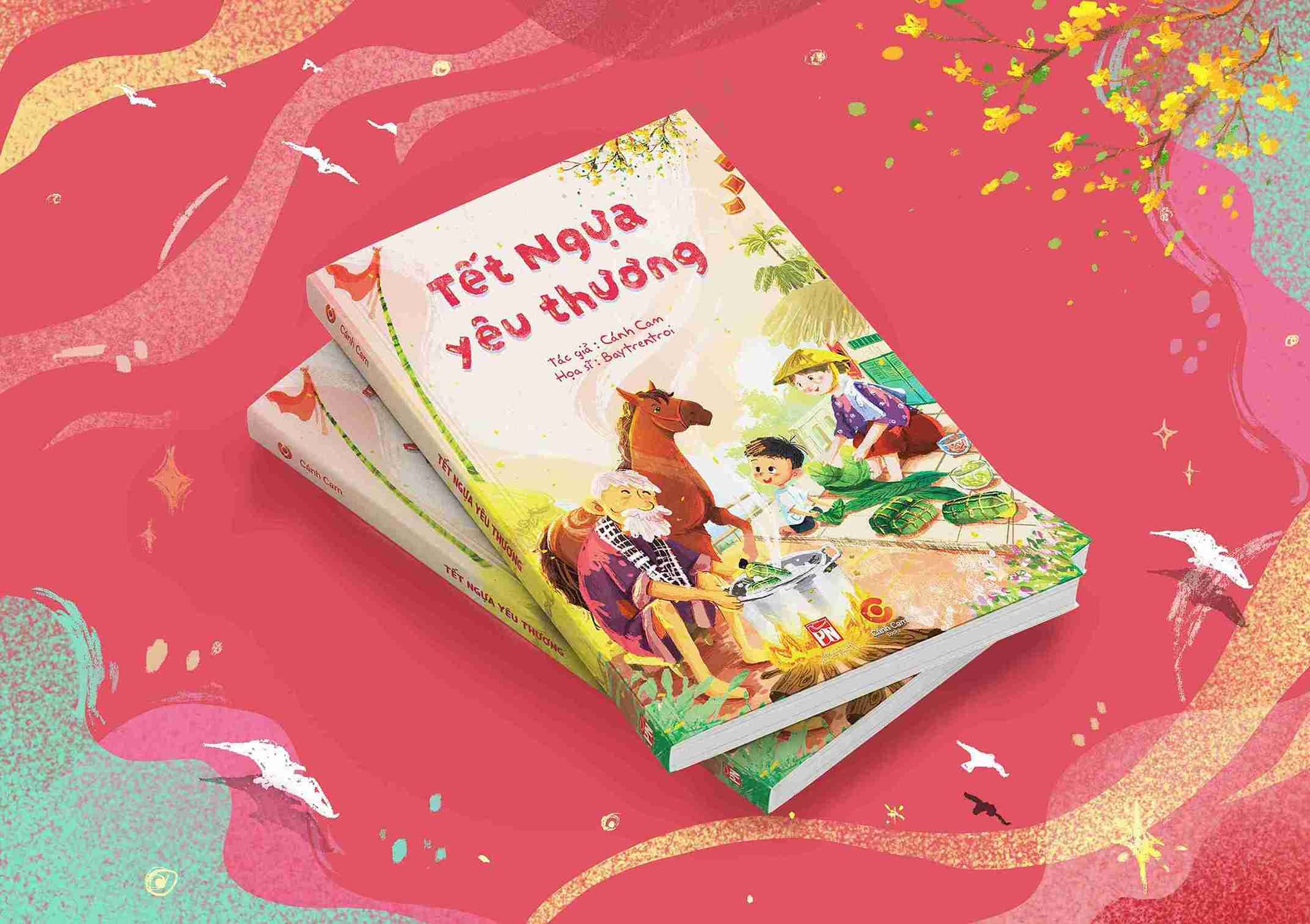Bìa sách “Tết Ngựa yêu thương” do NXB Phụ nữ Việt Nam cấp phép. Ảnh NXB Phụ nữ Việt Nam