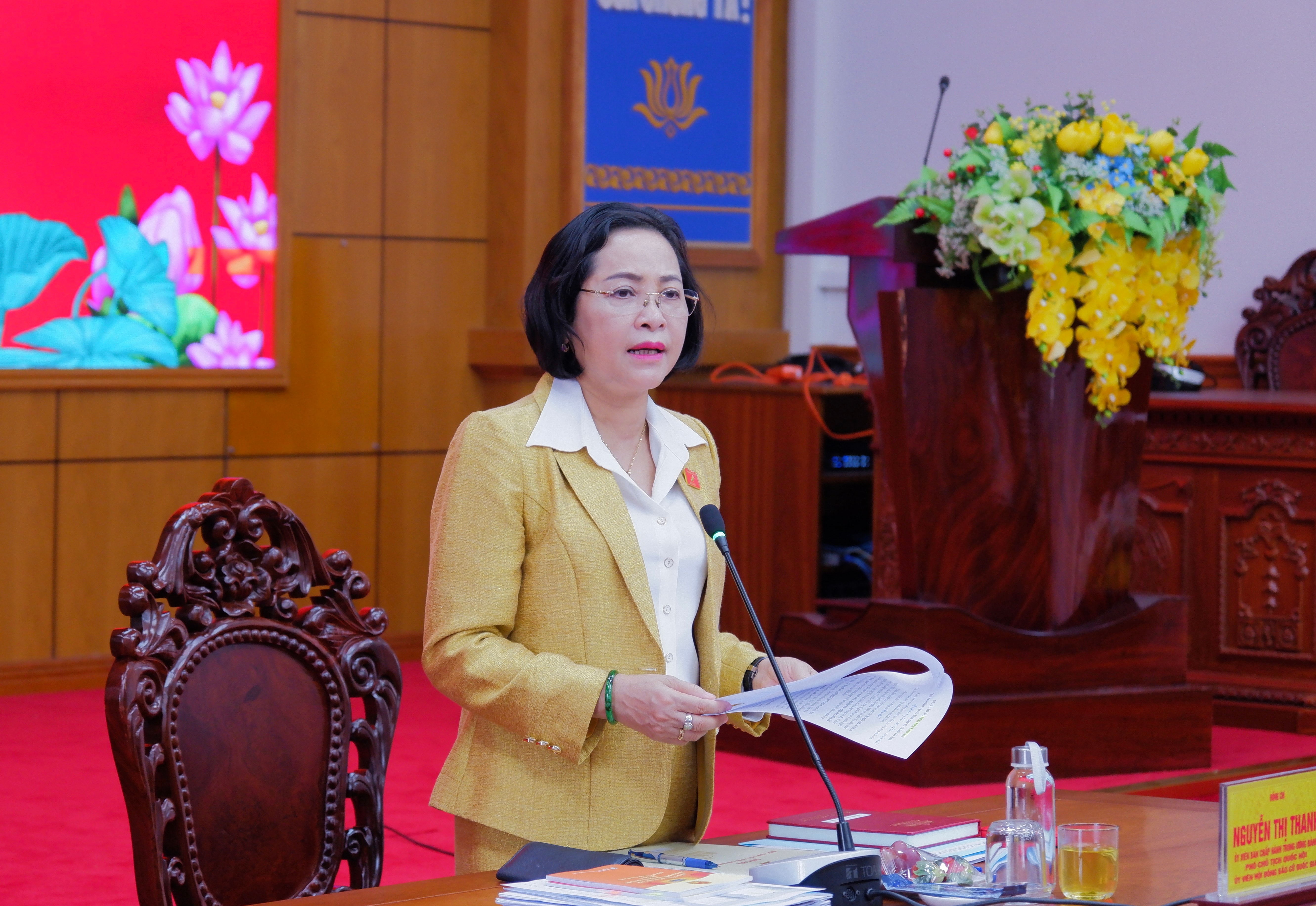 Phó Chủ tịch Quốc hội Nguyễn Thị Thanh phát b