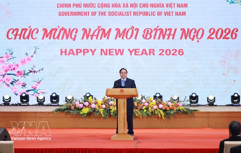 PM Pham Minh Chinh speaks at the banquet (Photo: VNA)