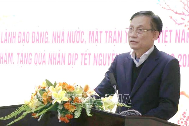 Đồng chí Lê Hoài Trung, Ủy viên Bộ Chính trị, Bộ trưởng Bộ Ngoại giao phát biểu.