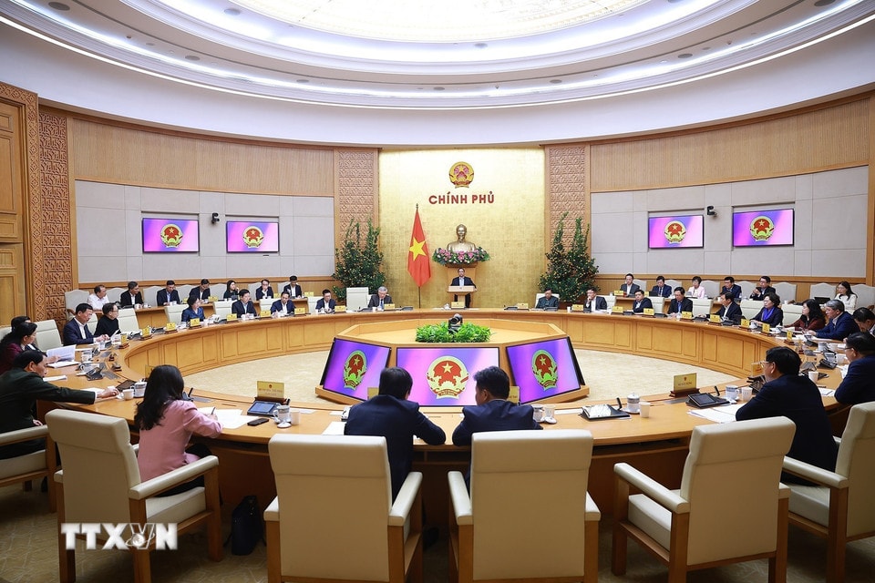 Thường trực Chính phủ họp đánh giá tình hình Tết Nguyên đán Bính Ngọ. (Ảnh: Dương Giang/TTXVN)