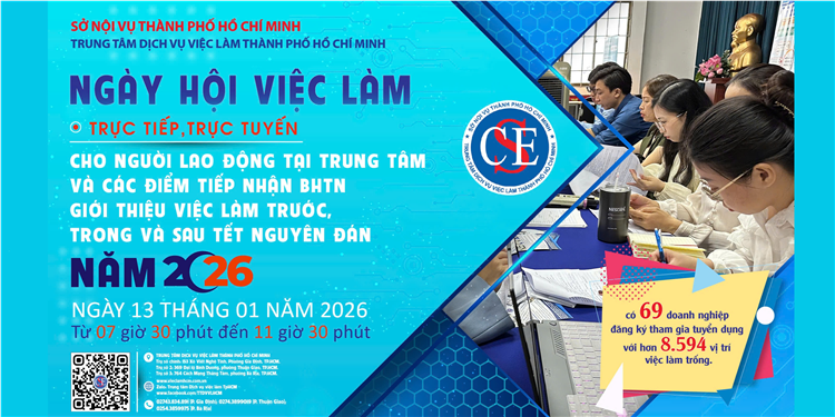 69 doanh nghiệp đã đăng ký tuyển dụng qua Ngày hội việc làm do Trung tâm Dịch vụ việc làm Tp Hồ Chí Minh tổ chức. Ảnh VL
