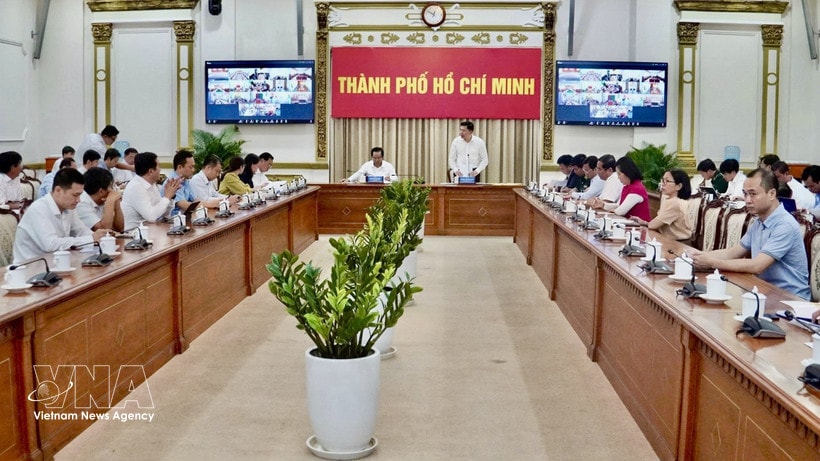 Leaders of Ho Chi Minh City agencies meet on February 28 to prepare for the IUU fishing inspection team from the European Commission. (Photo: VNA)