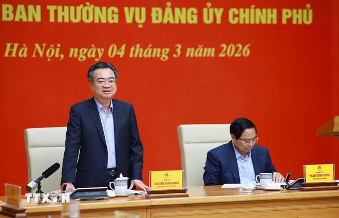 Ông Nguyễn Thanh Nghị, Ủy viên Bộ Chính trị, Bí thư Trung ương Đảng, Trưởng Ban Chính sách, chiến lược Trung ương định hướng nội dung, cách thức tiến hành kiểm tra, giám sát. (Ảnh: Dương Giang/TTXVN) ttxvn-kiem-tra-ban-thuong-vu-dang-uy-chinh-phu-1.jpg