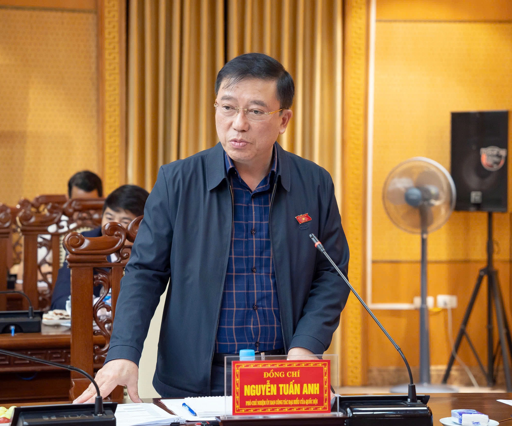 Phó Chủ nhiệm Ủy ban Công tác đại biểu Nguyễn Tuấn Anh phát biểu