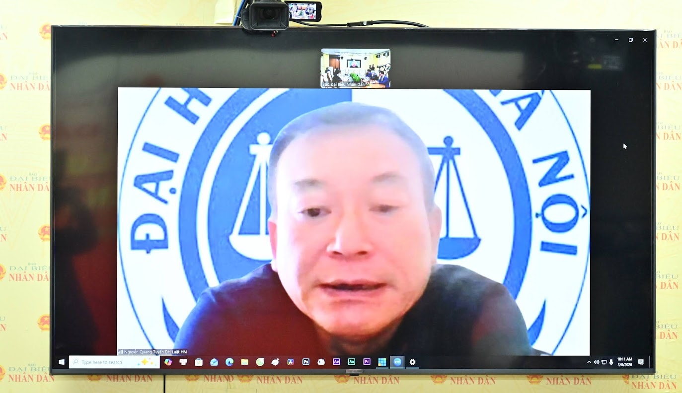 PGS.TS Nguyễn Quang Tuyến, Trưởng khoa Pháp luật Kinh tế, Trường Đại học Luật Hà Nội (tham dự tọa đàm qua zoom)