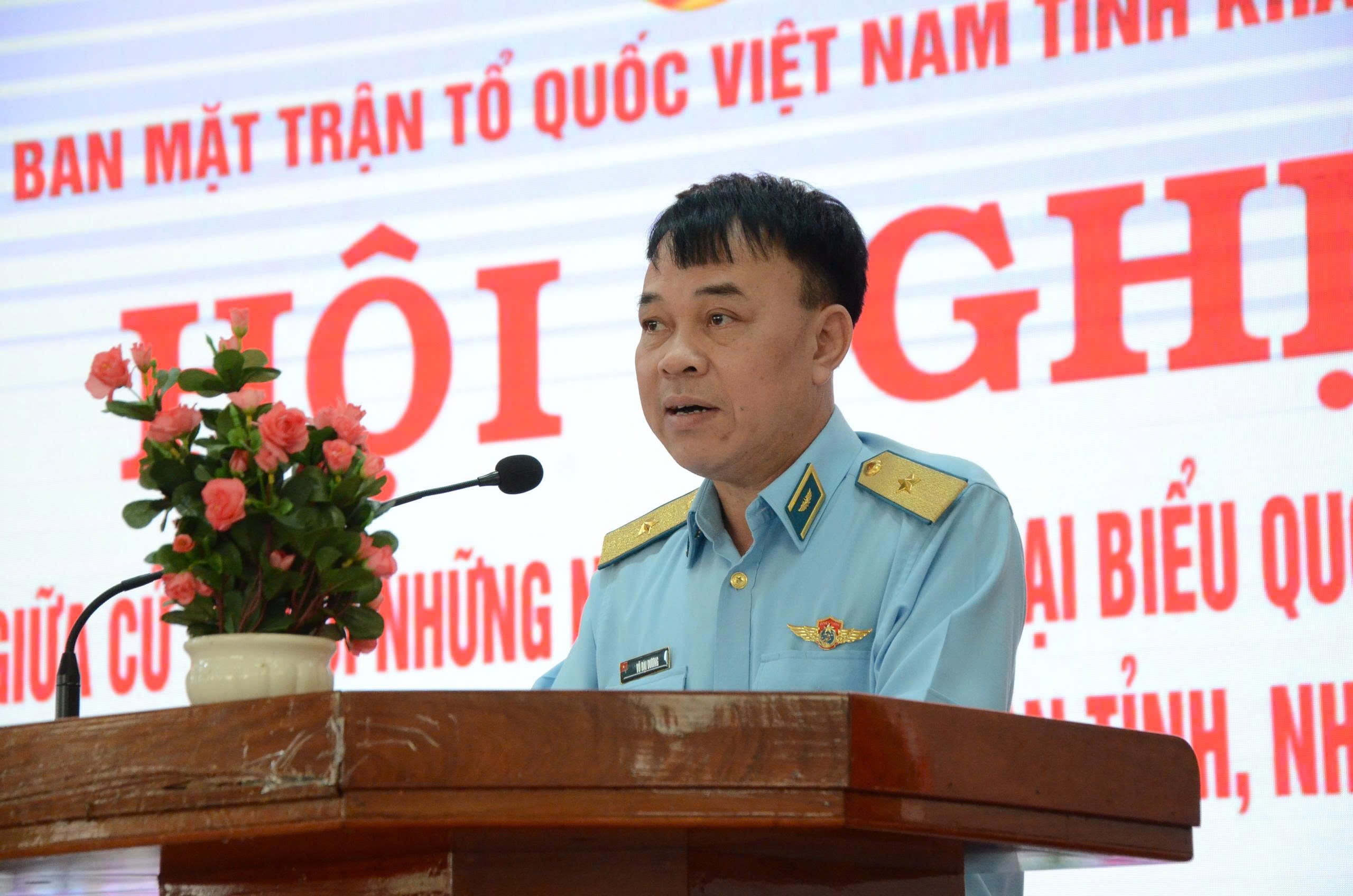 Thiếu tướng, Phó Tư lệnh Quân chủng Phòng không - Không quân Vũ Đại Dương trình bày chương trình hành động