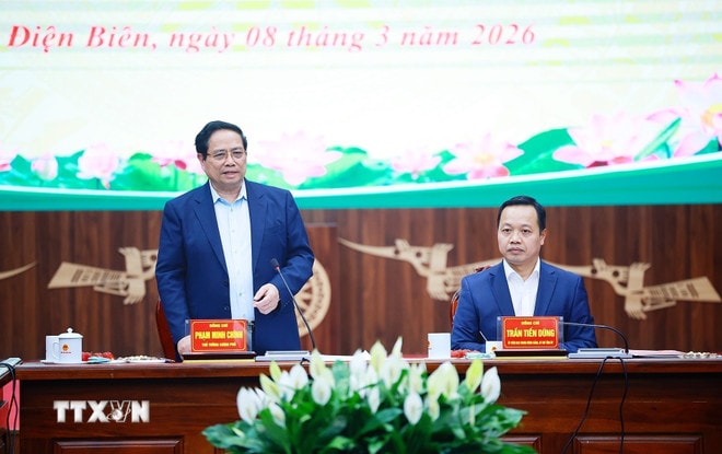 Thủ tướng Phạm Minh Chính làm việc với lãnh đạo tỉnh Điện Biên về tình hình phát triển kinh tế-xã hội của tỉnh. (Ảnh: Dương Giang/TTXVN) ttxvn-thu-tuong-lam-viec-voi-lanh-dao-tinh-dien-bien2.jpg