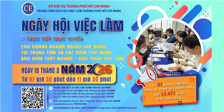1- Thông báo Phiên giao dịch việc làm gần nhất được tổ chức tại Trung tâm dịch vụ việc làm. Ảnh VLTP