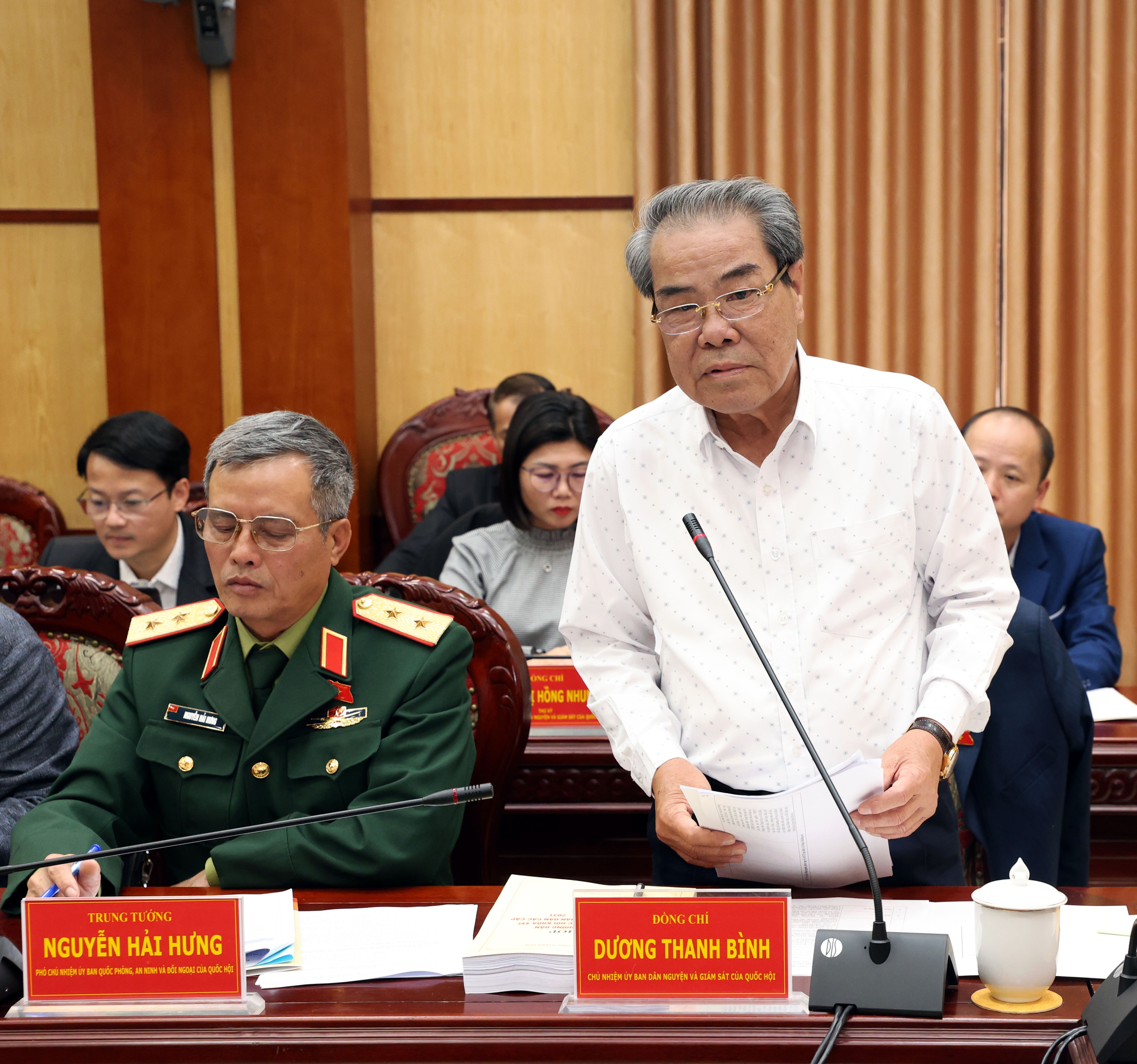 Chủ nhiệm Ủy ban Dân nguyện và Giám sát Dương Thanh Bình phát biểu