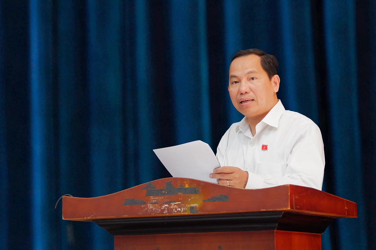 Tổng Thư ký Quốc hội, Chủ nhiệm Văn phòng Quốc hội Lê Quang Mạnh phát biểu tại Hội nghị