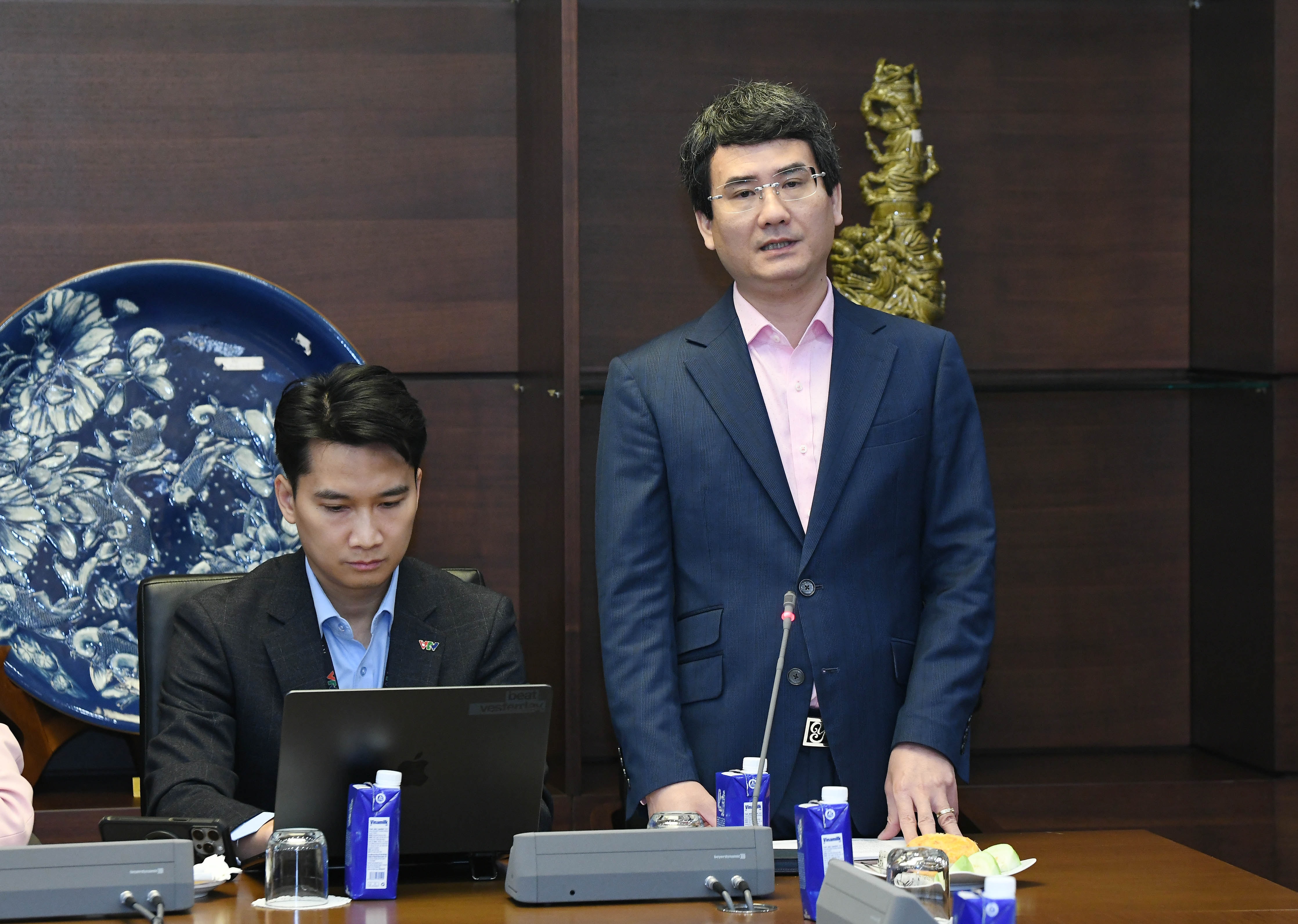 Đại diện VTV phát biểu tại cuộc họp