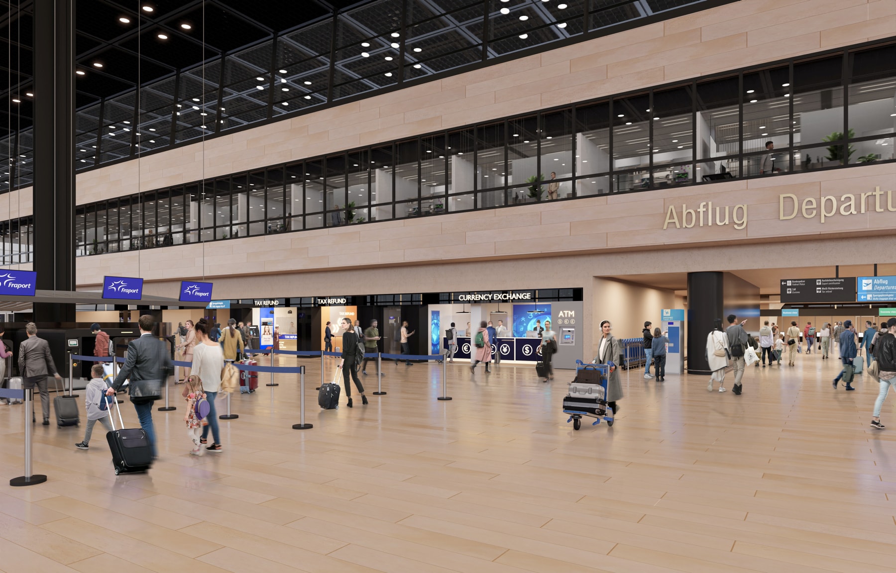 Khu vực làm thủ tục tại sân bay Frankfurt (FRA)