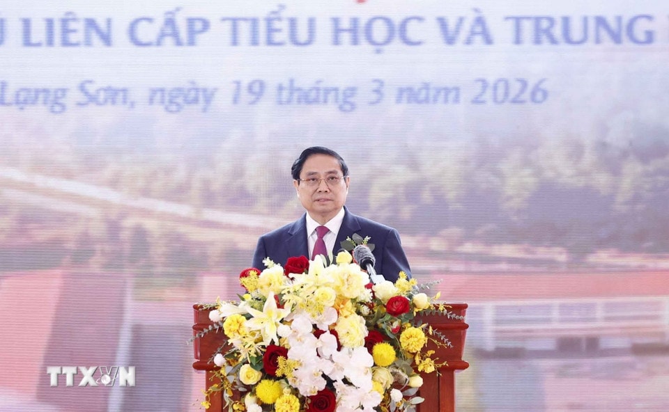 Thủ tướng Phạm Minh Chính phát biểu. (Ảnh: Thống Nhất/TTXVN)