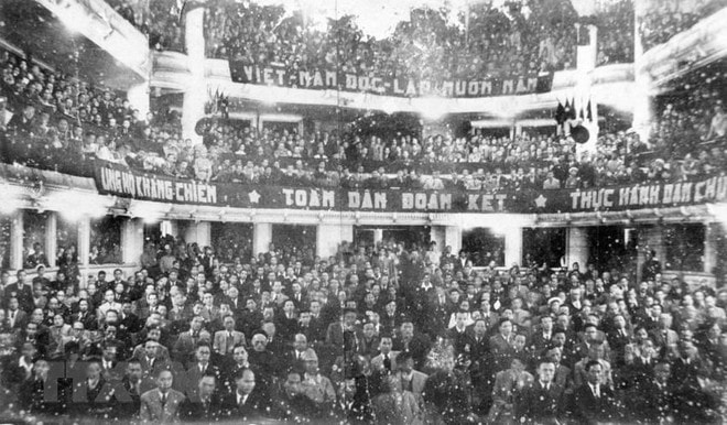 The opening sitting of the first session of the 1st National Assembly on March 2, 1946 (Photo: VNA) vna.jpg