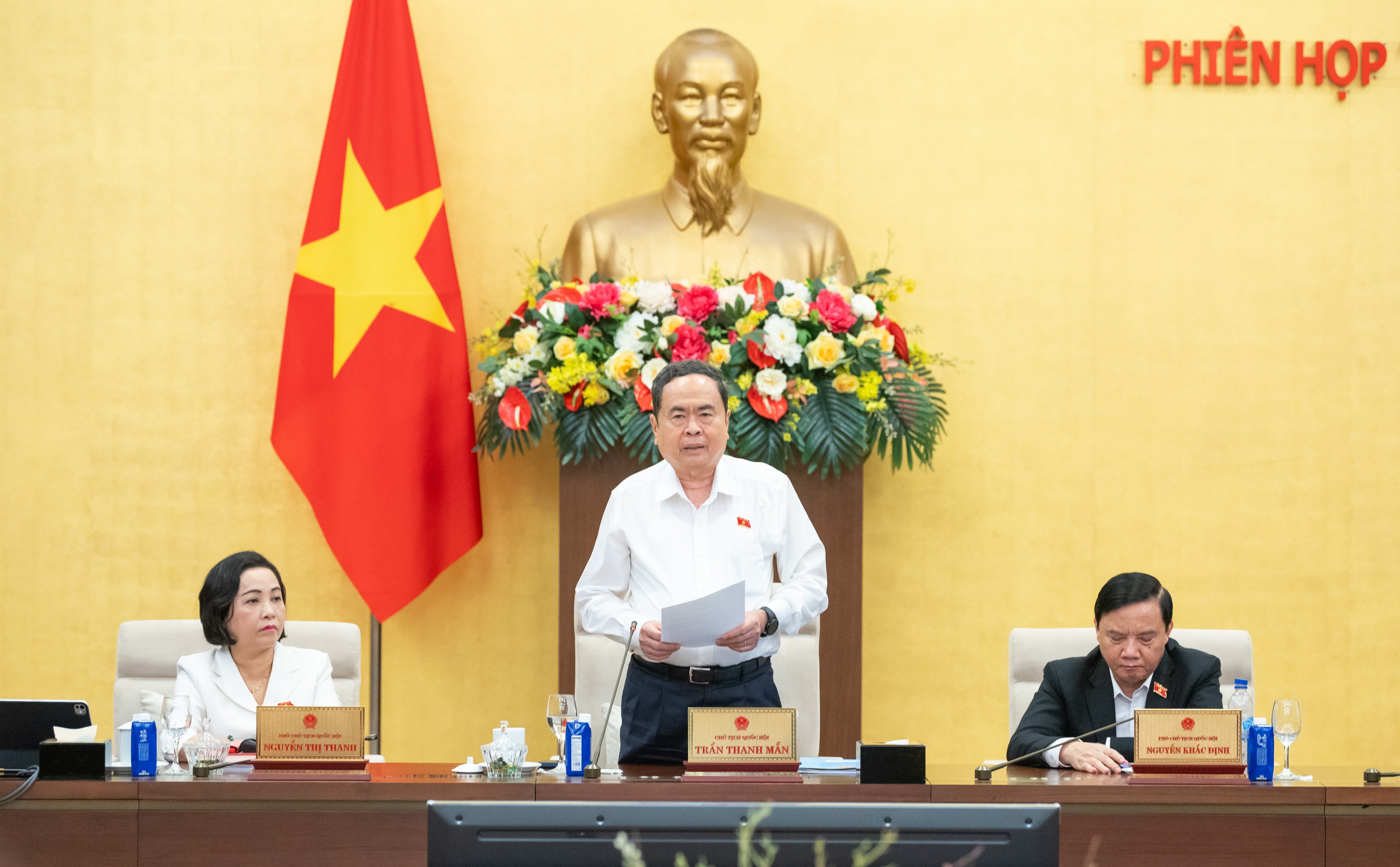 Chủ tịch Quốc hội Trần Thanh Mẫn phát biểu bế mạc phiên họp