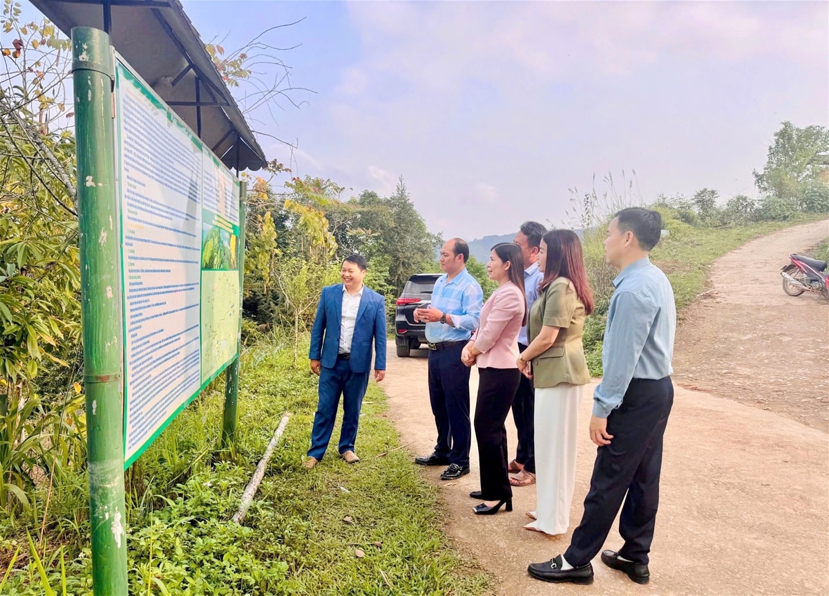 Đoàn khảo sát của Thường trực Hội đồng nhân dân tỉnh khảo sát lĩnh vực văn hoá - xã hội tại xã Thông Nguyên