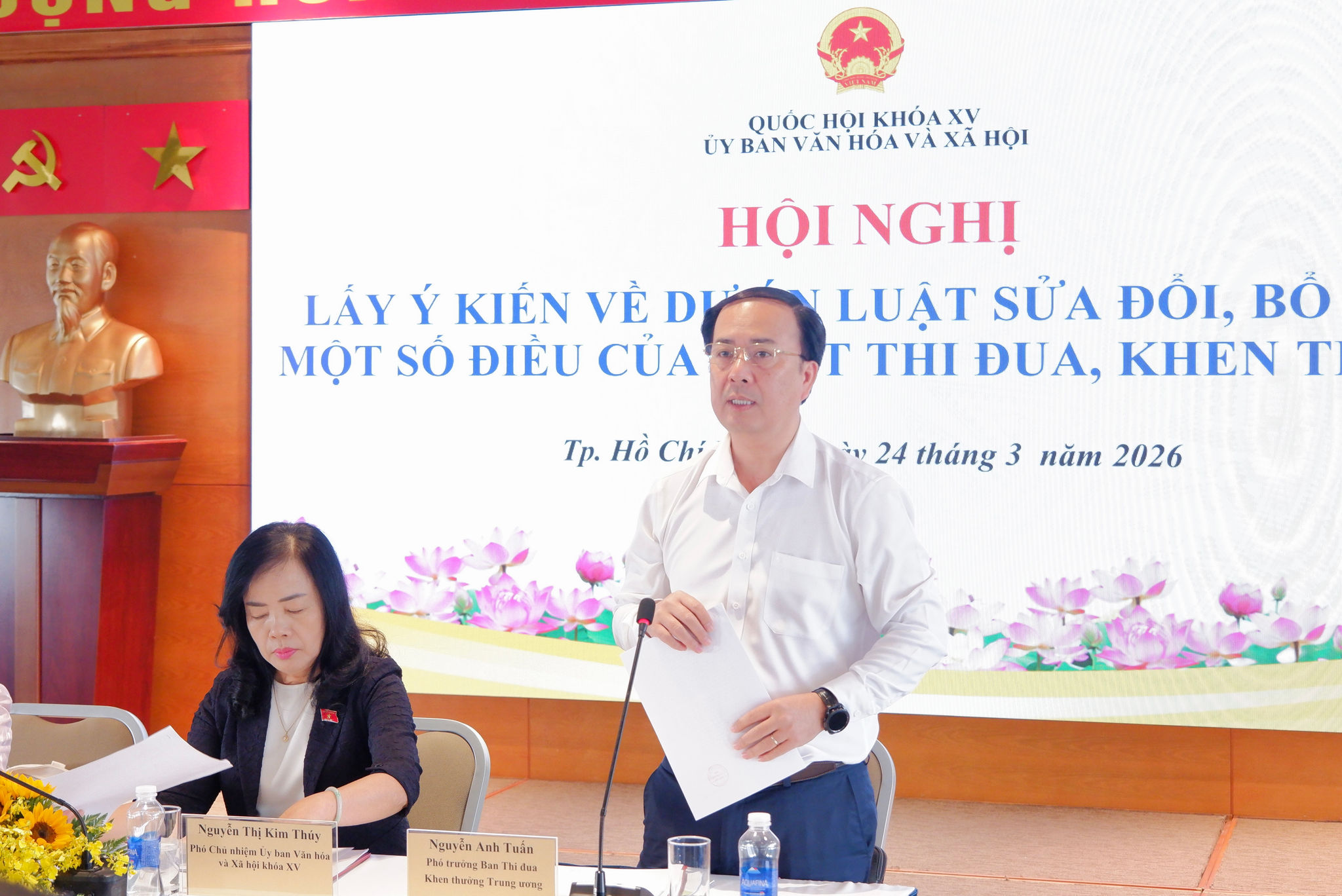 Phó Trưởng ban Ban Thi đua - Khen thưởng Trung ương, Bộ Nội vụ Trần Anh Tuấn phát biểu