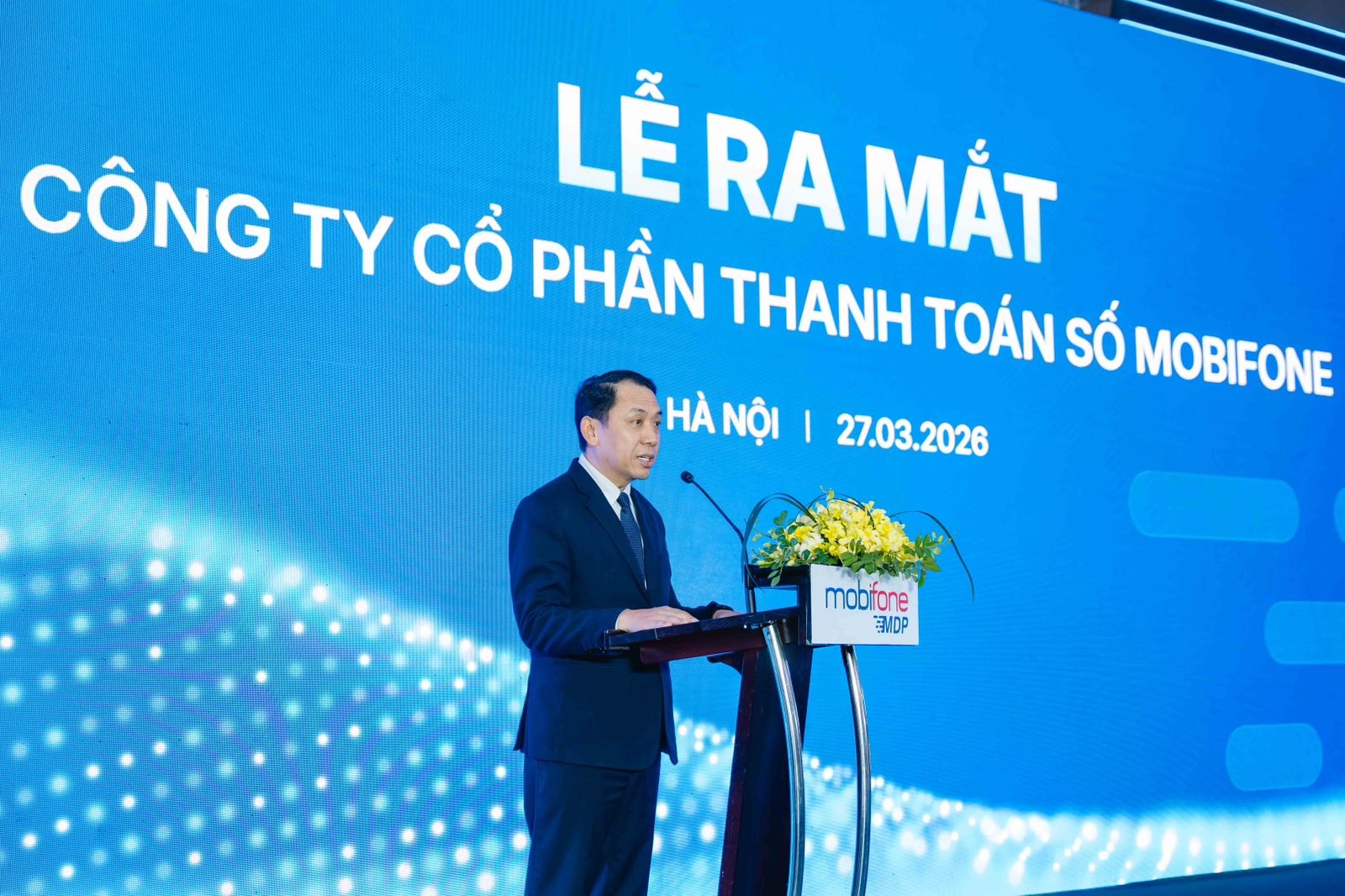 Chủ tịch HĐQT Công ty Cổ phần Thanh toán số MobiFone - Thượng tá Bùi Sơn Nam phát biểu khai mạc (2)
