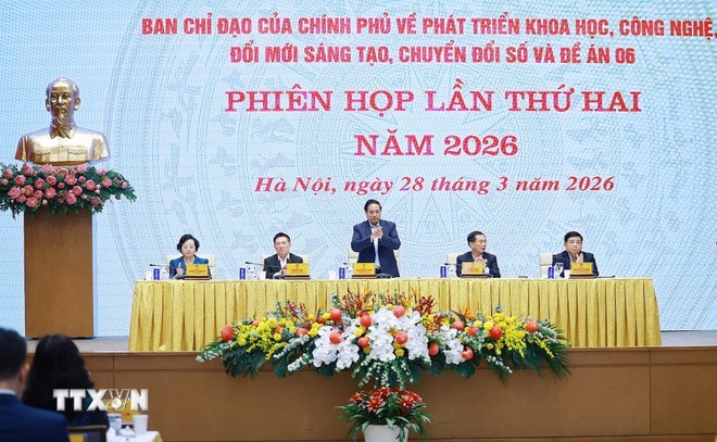 Thủ tướng Phạm Minh Chính chủ trì phiên họp lần thứ hai của Ban Chỉ đạo về phát triển khoa học công nghệ và Đề án 06. (Ảnh: Dương Giang/TTXVN) ttxvn-thu-tuong-chu-tri-phien-hop-lan-thu-hai-cua-bcd-ve-phat-trien-khoa-hoc-cong-nghe-9.jpg