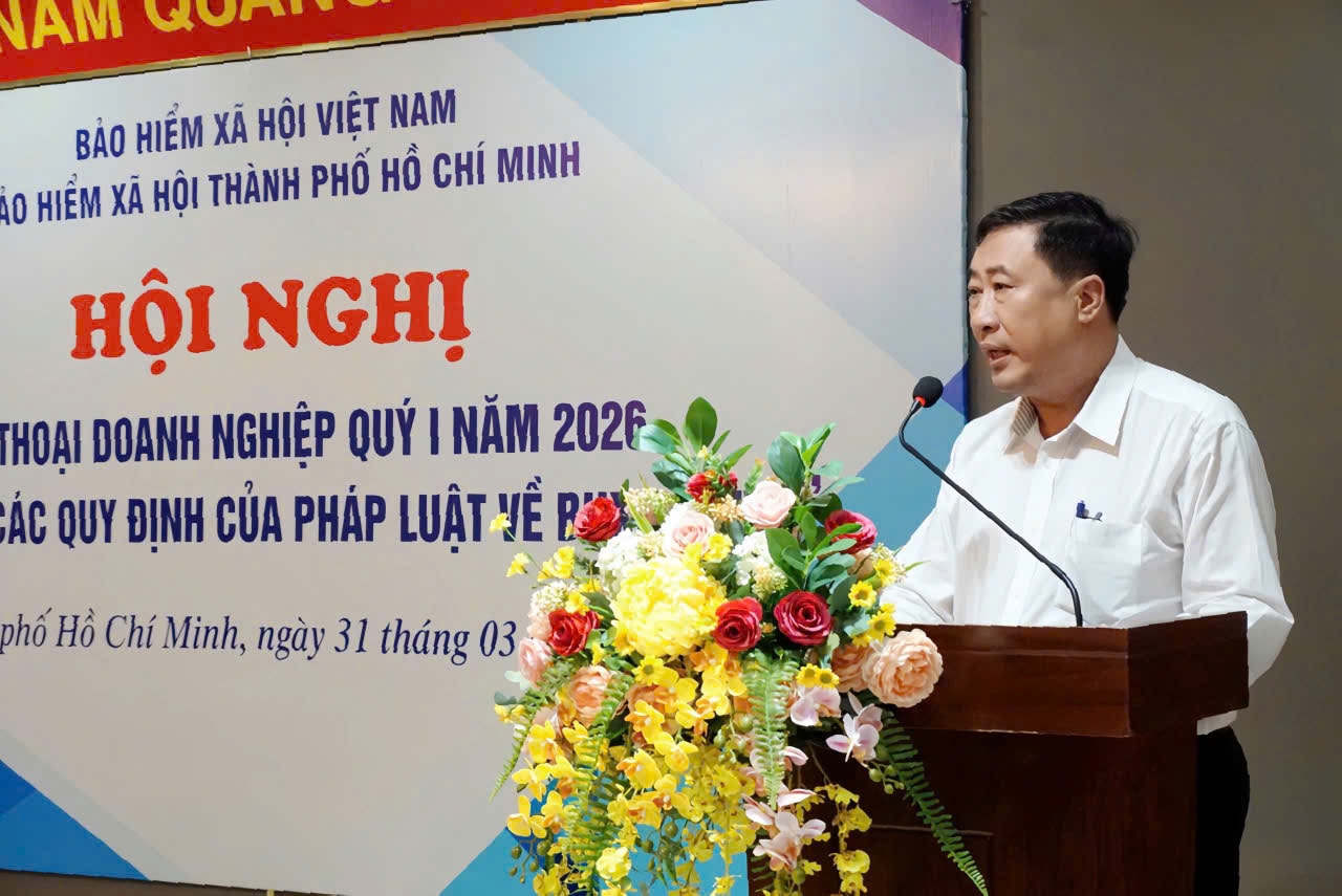 Phó Giám đốc BHXH TP. Hồ Chí Minh Nguyễn Duy Hiểu nhấn mạnh, doanh nghiệp là đối tác đồng hành quan trọng trong việc bảo đảm an sinh xã hội sâu rộng, bền vững