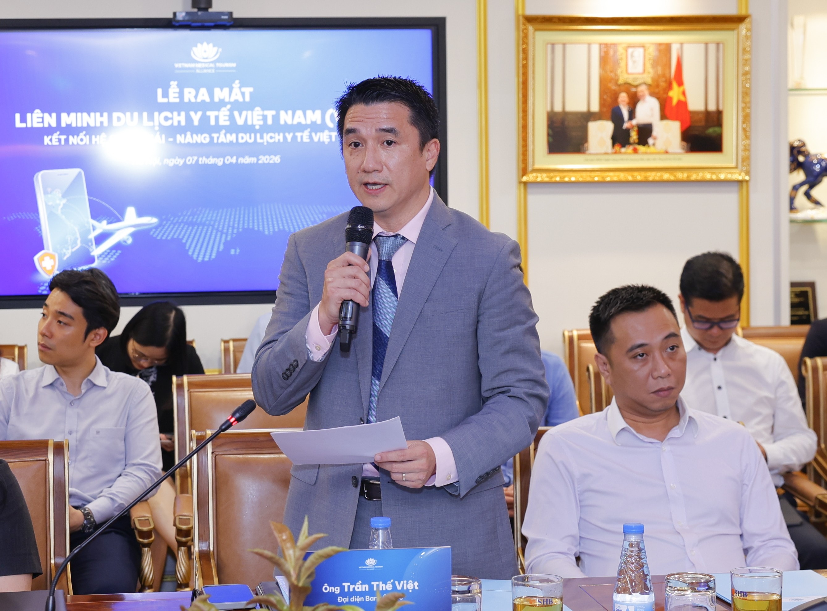 Ảnh 3. Ông Trần Thế Việt - đại diện VMTA chia sẻ về một số mục tiêu của Liên minh đến năm 2030