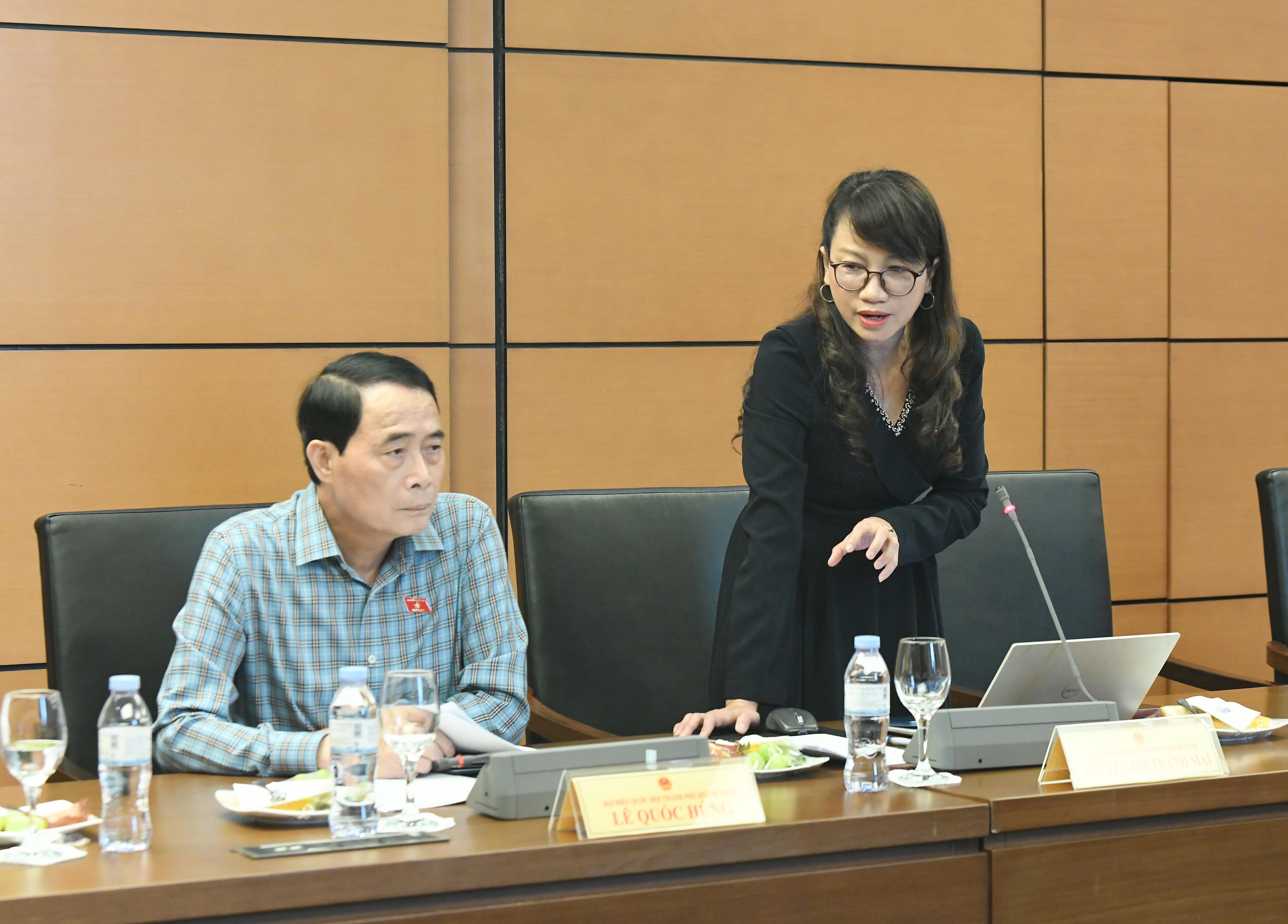 Đại biểu Quốc hội TP Hồ Chí Minh Nguyễn Thị Thanh Mai phát biểu