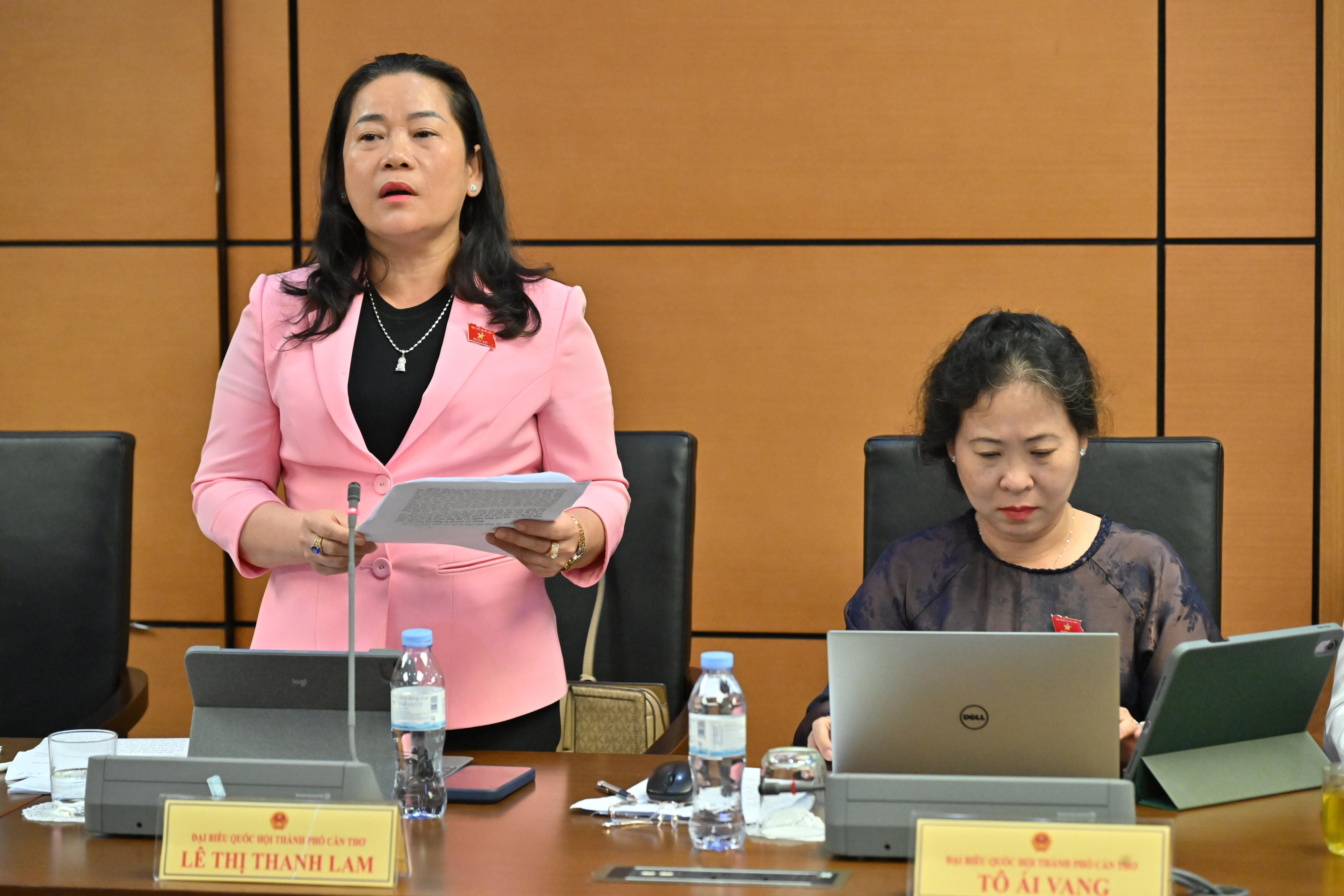 ĐBQH Lê Thị Thanh Lam Cần Thơ phát biểu.