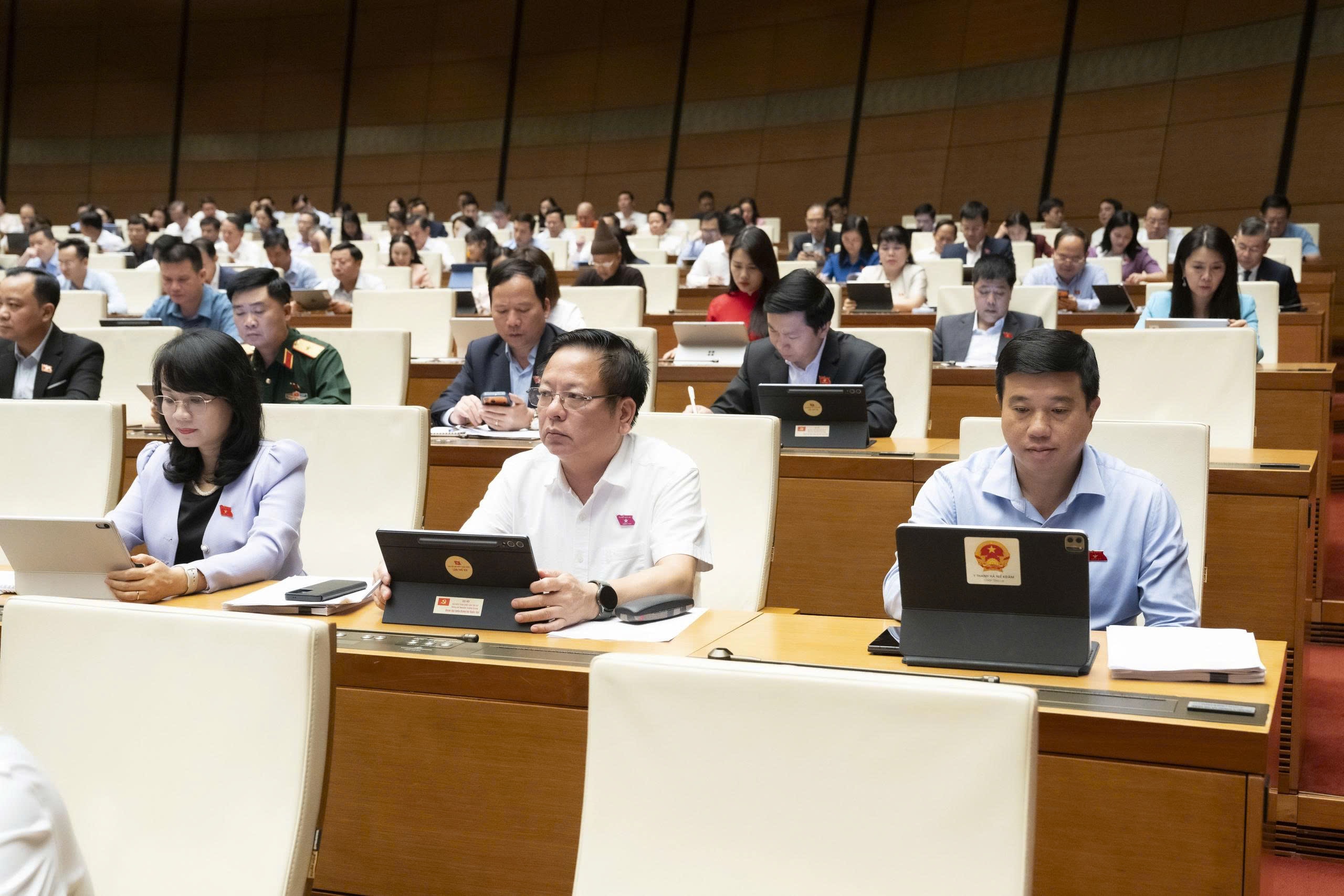 Quốc hội nghe các Tờ trình, Báo cáo và báo cáo thẩm tra về các lĩnh vực 8