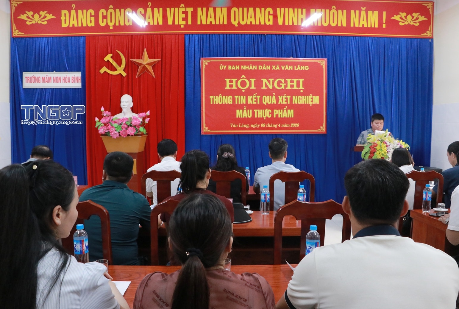 UBND xã Văn Lăng thông tin kết quả xét nghiệm mẫu thực phẩm cung cấp cho Trường Mầm non Hòa Bình