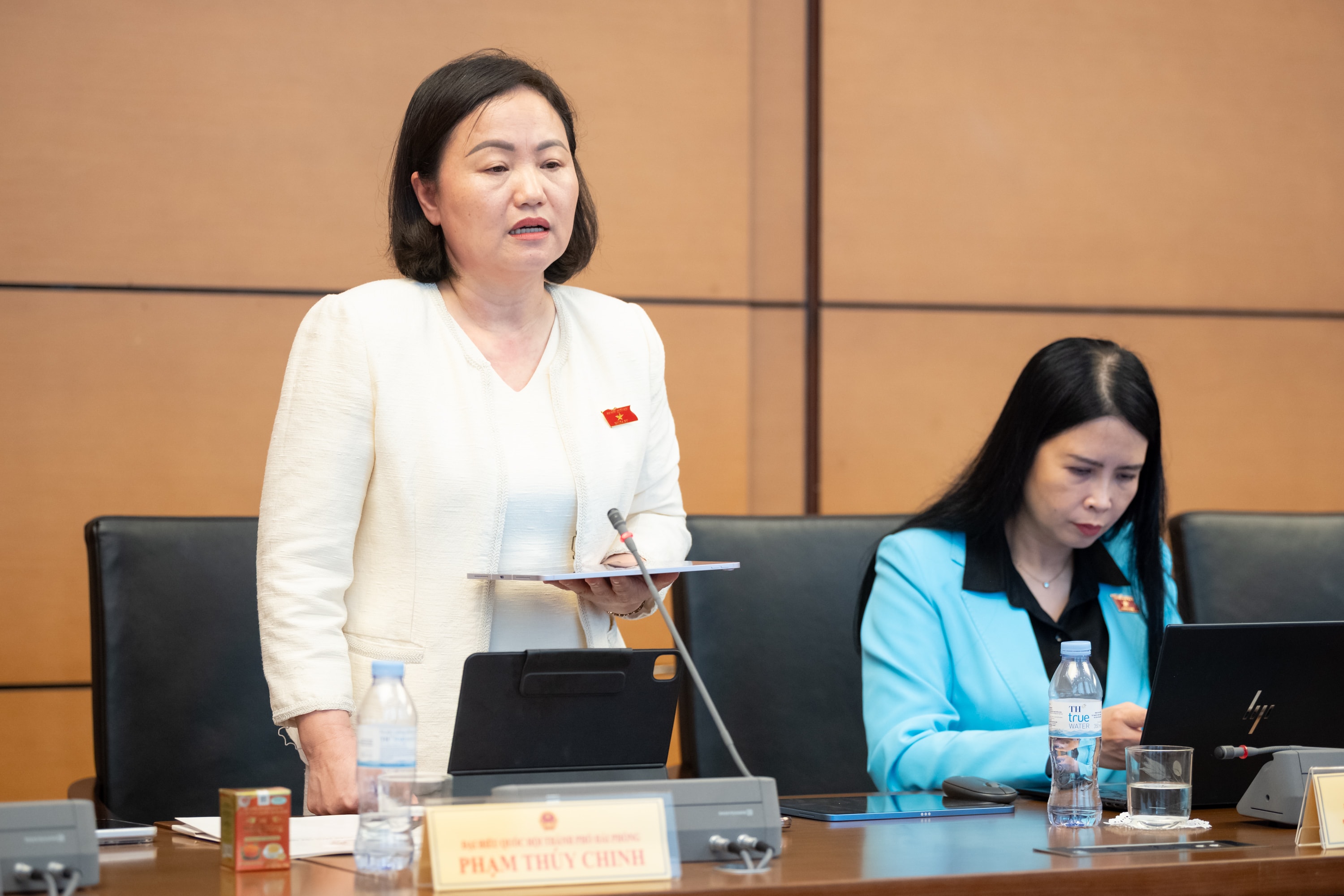 ĐBQH Phạm Thúy Chinh (Hải Phòng) phát biểu. Ảnh: Phạm Thắng