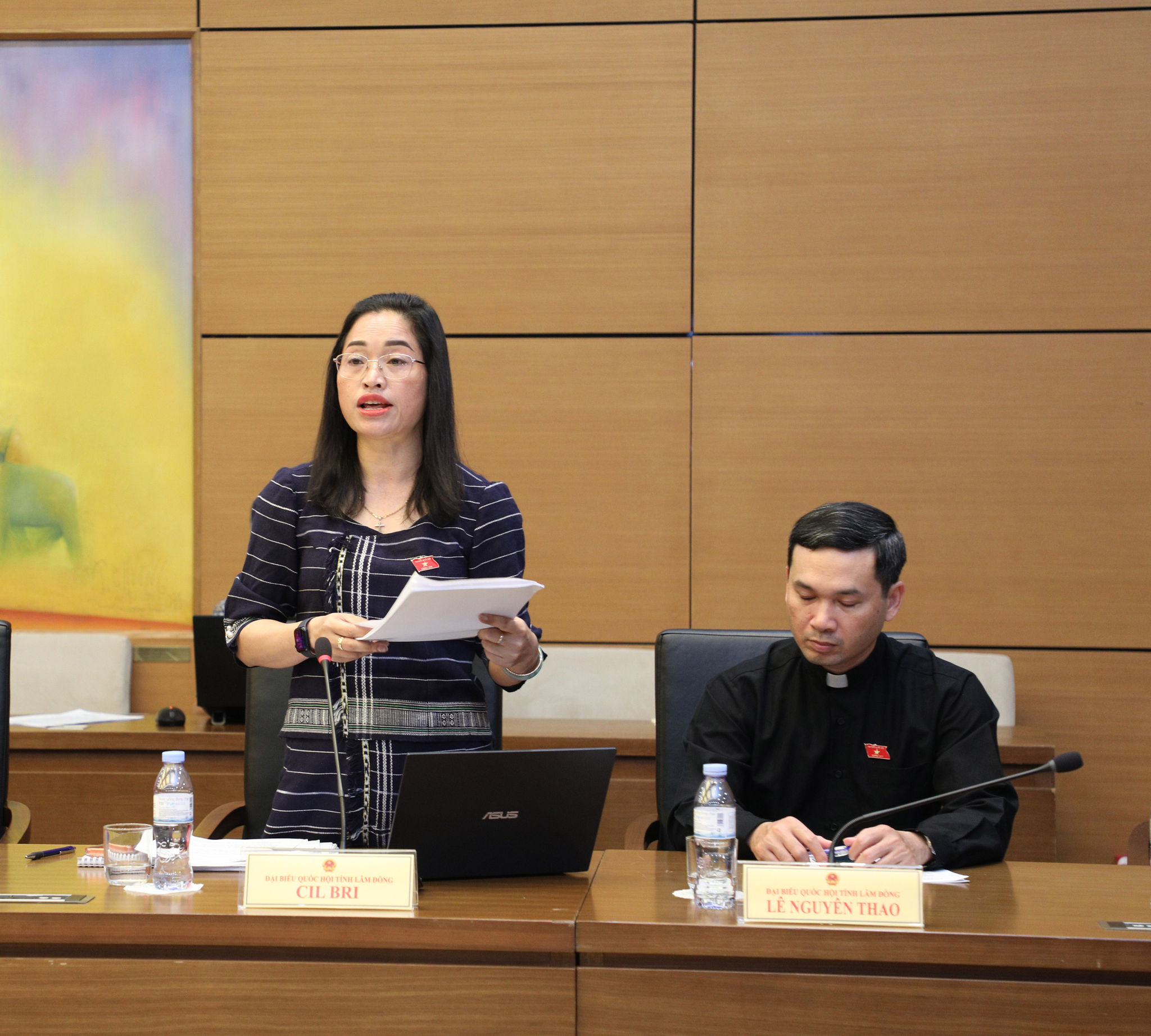 Đại biểu Cil Bri (Lâm Đồng) phát biểu