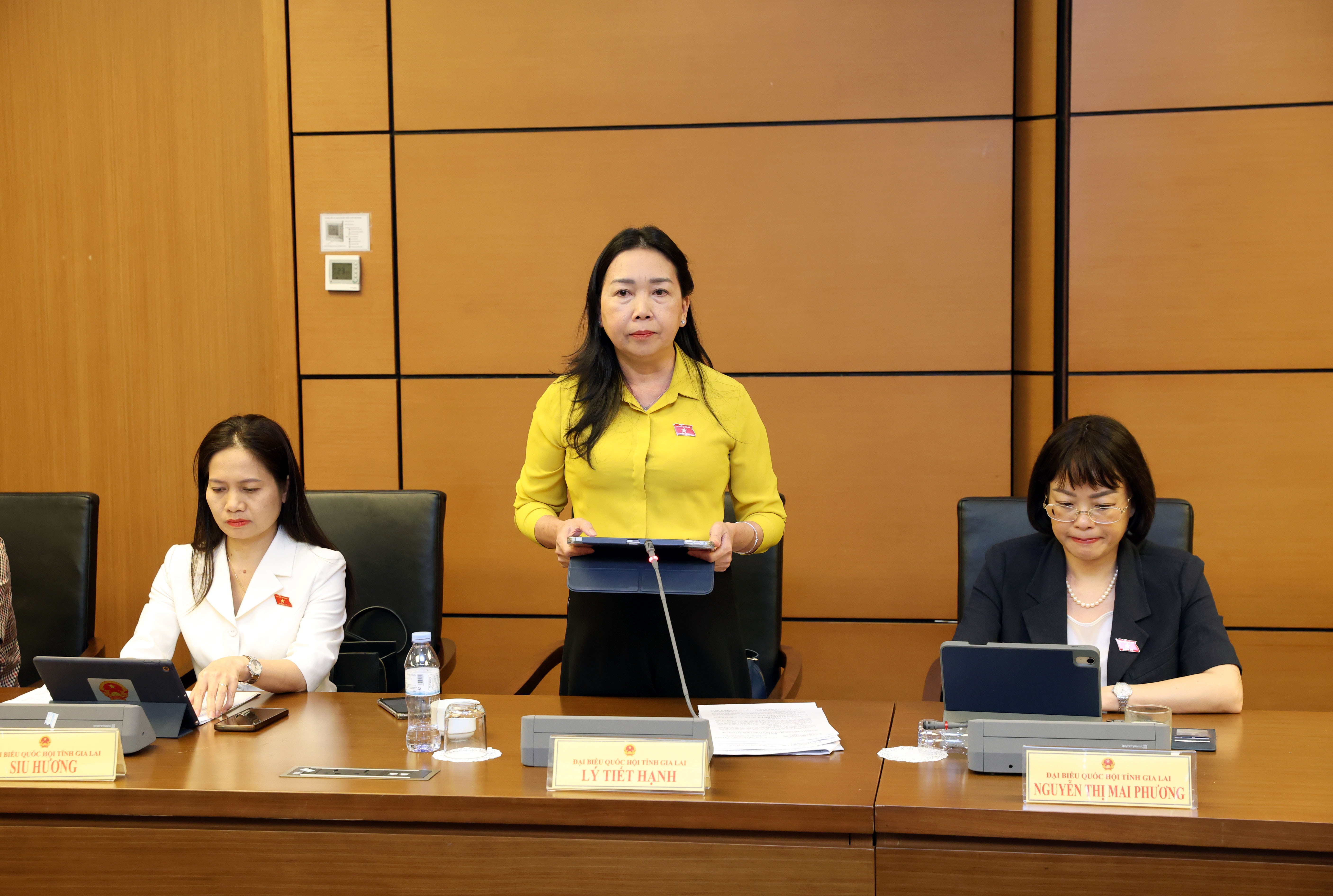 ĐBQH Lý Tiết Hạnh (Gia Lai) phát biểu