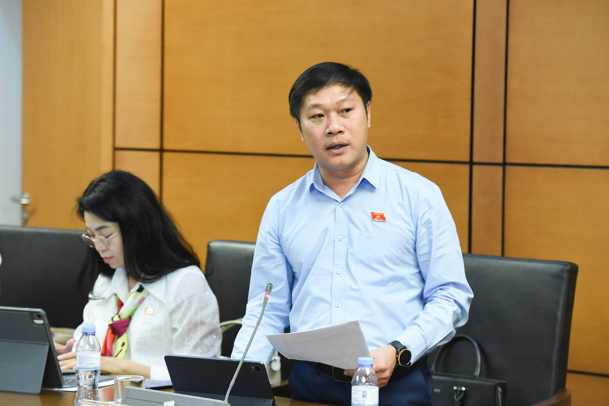 ĐBQH Nguyễn Khánh Vũ (Quảng Trị) phát biểu.