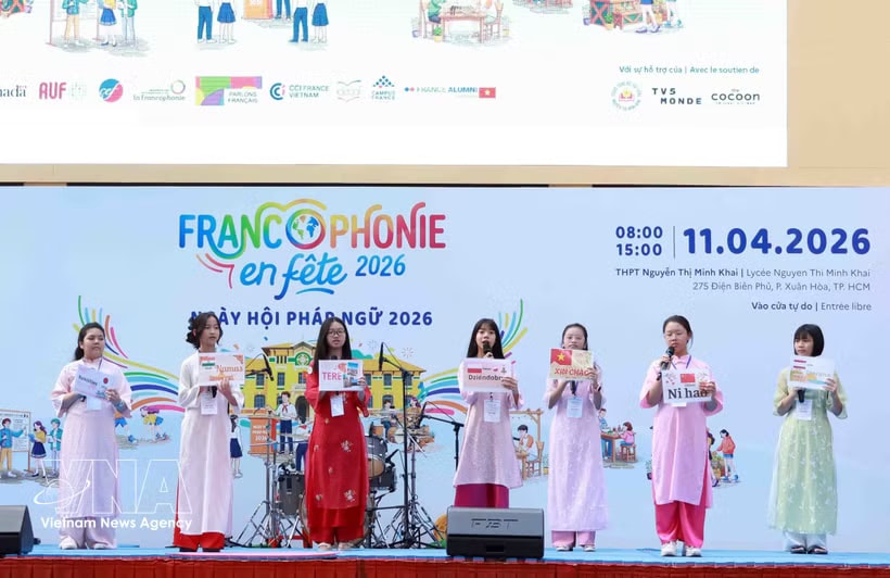 French-language songs performed at the opening ceremony of Francophonie Day 2026 (Photo: VNA)