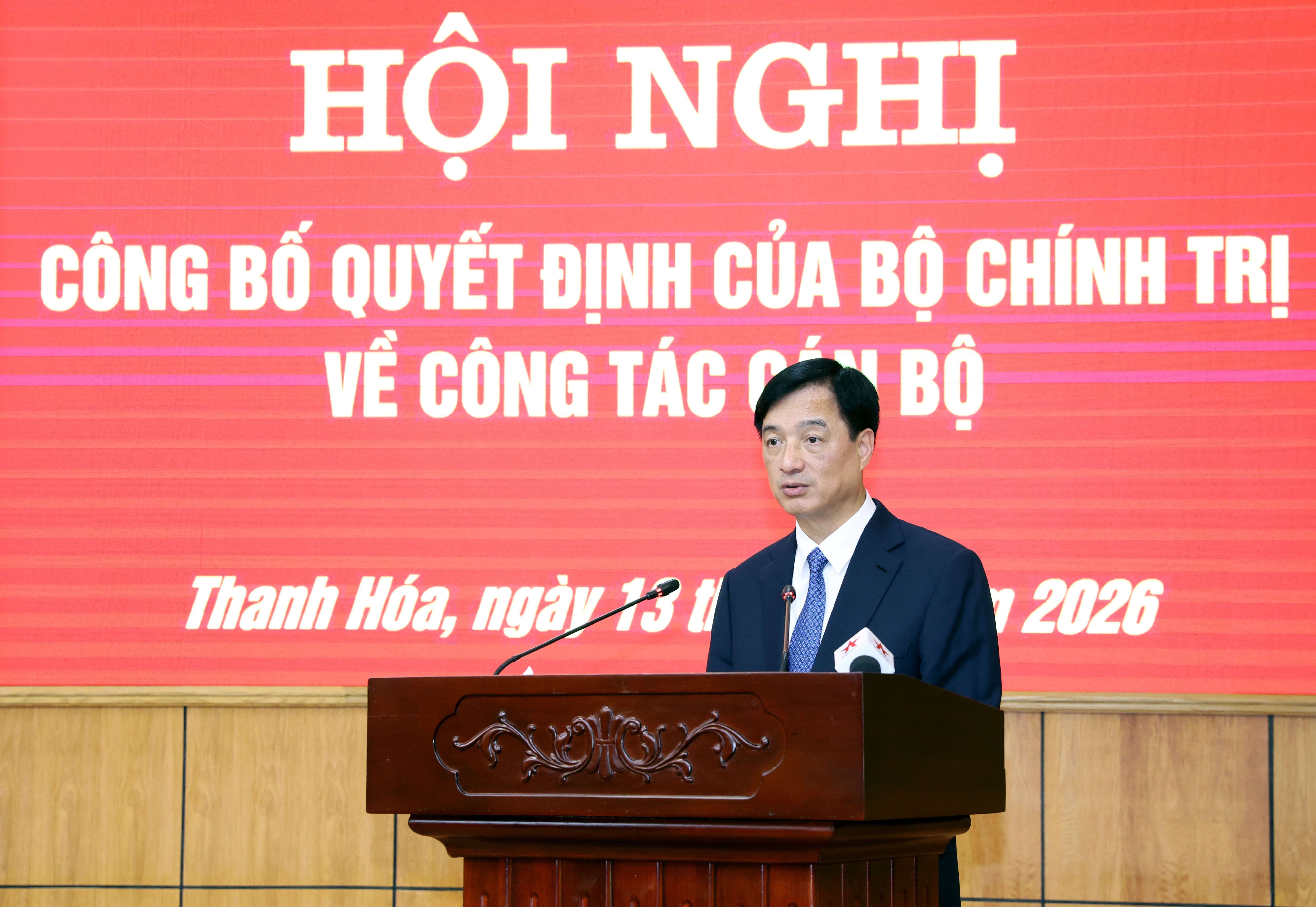 Ủy viên Bộ Chính trị, Bí thư Trung ương Đảng, Trưởng Ban Tổ chức Trung ương Nguyễn Duy Ngọc phát biểu