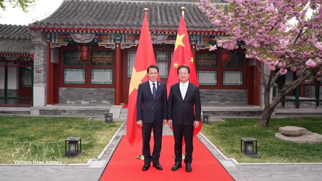 Minister of Public Security Gen. Luong Tam Quang (L) and Minister of State Security Chen Yixin (Photo: VNA) vnanet-q.jpg